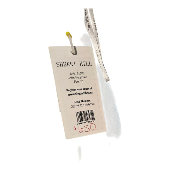 Sherri Hill Ivory Nude Lace Wedding Dress US 10 - Picture 11 of 12